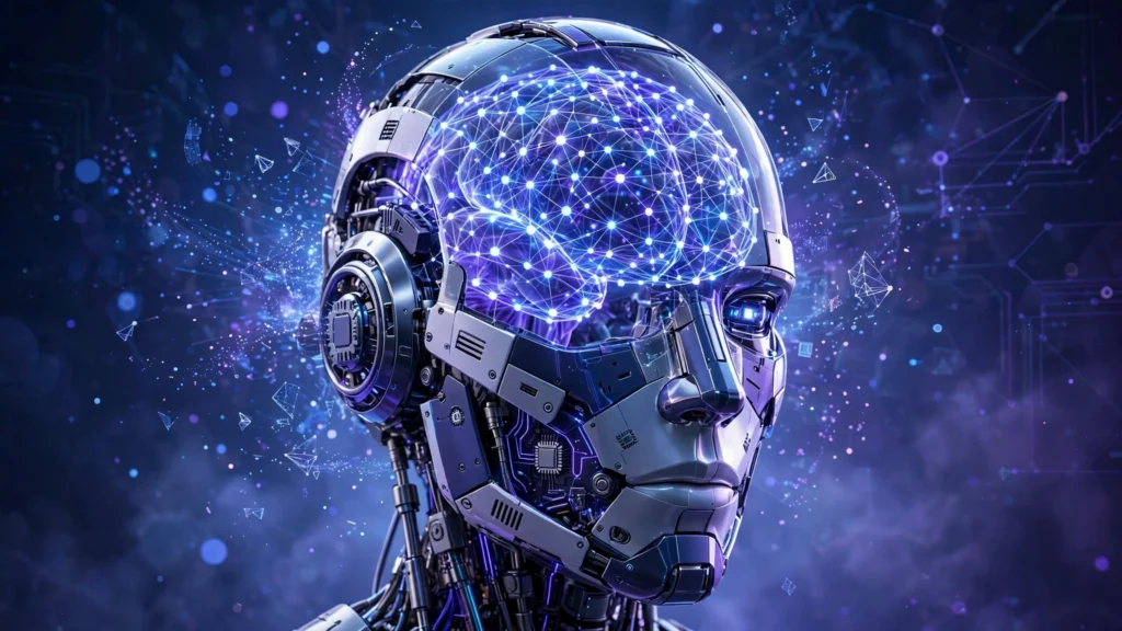 Illustration explaining generative AI creating text, images, and music